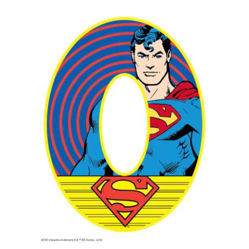 Superman Number 0 Edible Icing Image - Click Image to Close